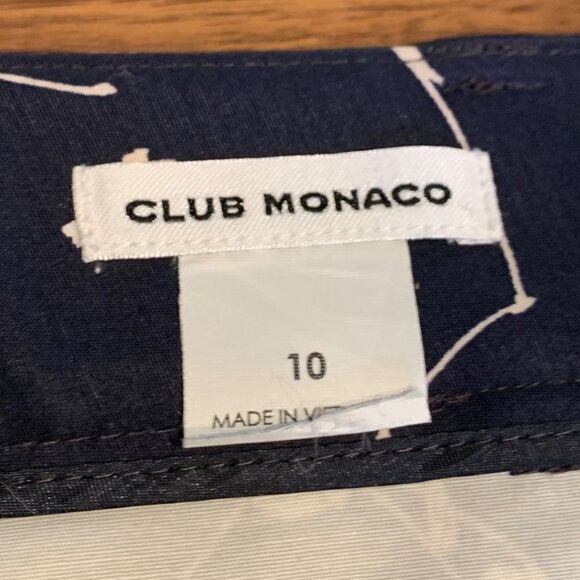Pant, Club Monaco, pull on, straight leg, regular rise, sz 10, EUC, navy/white - Picture 4 of 16